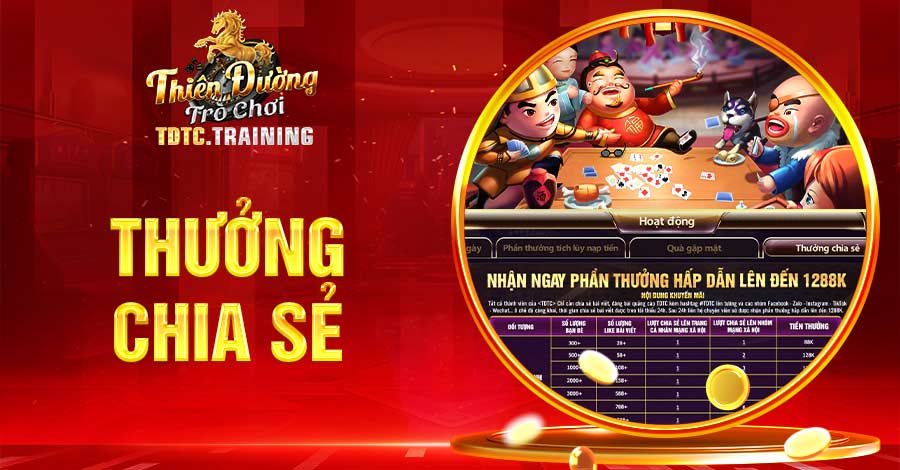 Thưởng chia sẻ cho hội viên